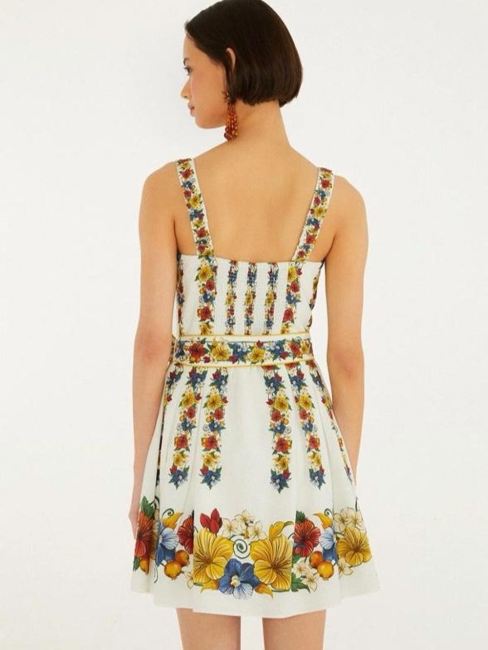 NWT FARM RIO Off-White Belted Mini Dress - Picture 2 of 12